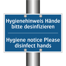 Hygienehinweis Hände bitte desinfizieren/.../ - Hygiene notice Please disinfect /.../
