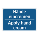 Hände eincremen - Apply hand cream