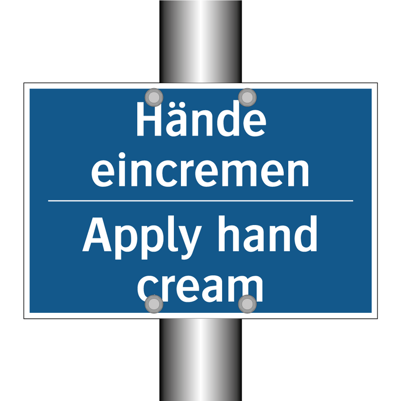 Hände eincremen - Apply hand cream