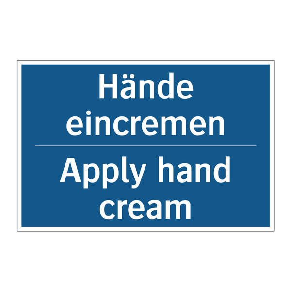 Hände eincremen - Apply hand cream