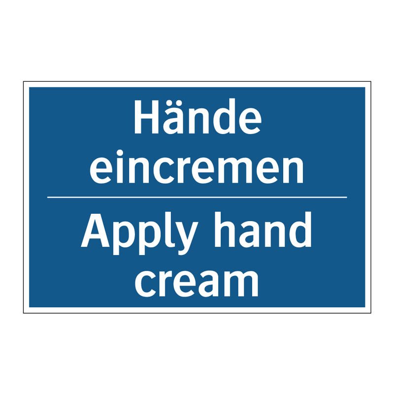 Hände eincremen - Apply hand cream