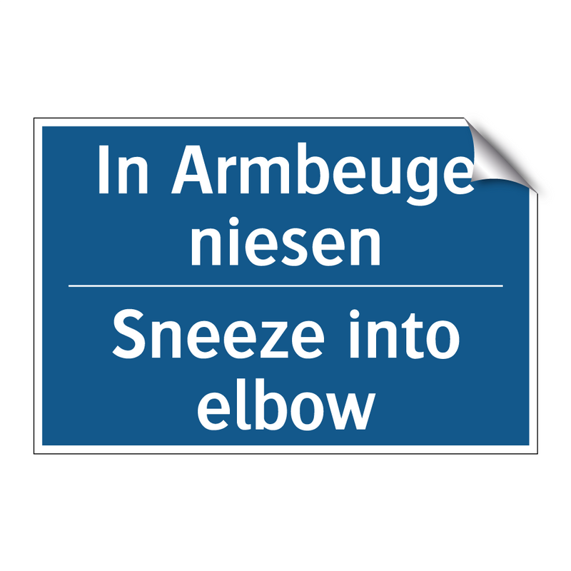 In Armbeuge niesen - Sneeze into elbow