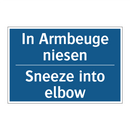 In Armbeuge niesen - Sneeze into elbow