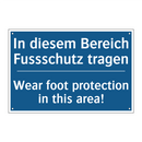 In diesem Bereich Fussschutz tragen/.../ - Wear foot protection in this area!/.../