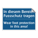 In diesem Bereich Fussschutz tragen/.../ - Wear foot protection in this area!/.../