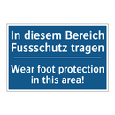 In diesem Bereich Fussschutz tragen/.../ - Wear foot protection in this area!/.../