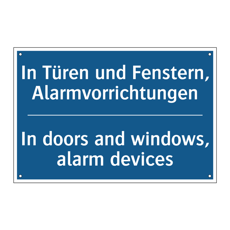 In Türen und Fenstern, Alarmvorrichtungen/.../ - In doors and windows, alarm devices/.../