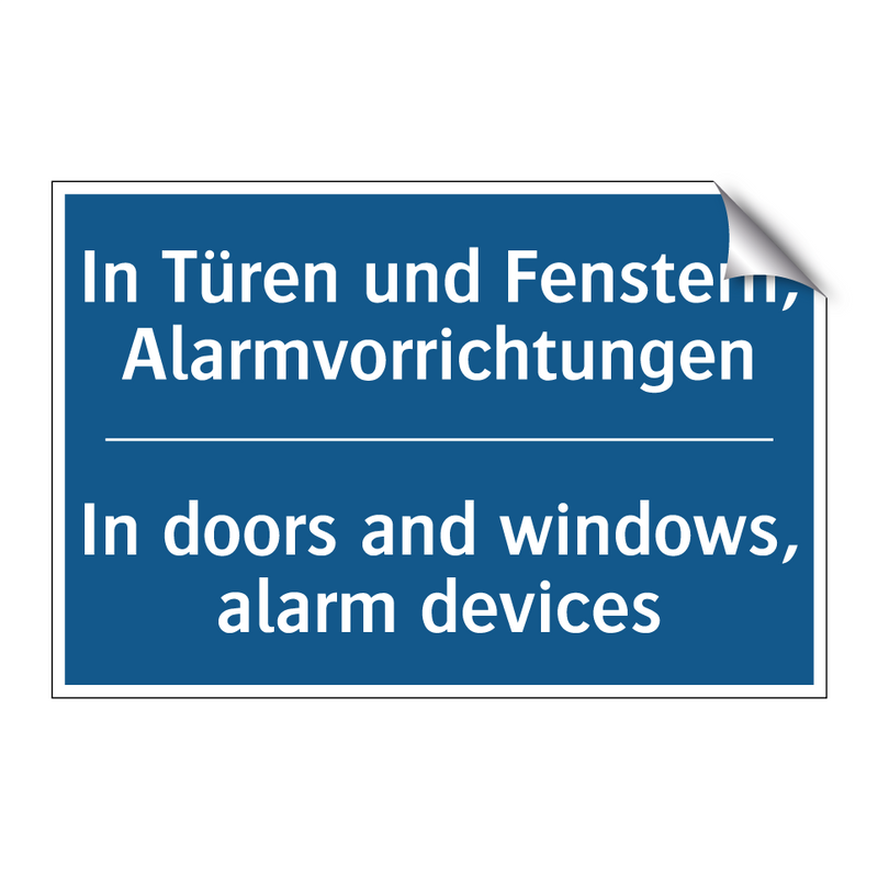 In Türen und Fenstern, Alarmvorrichtungen/.../ - In doors and windows, alarm devices/.../