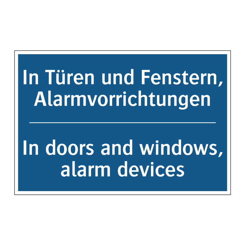 In Türen und Fenstern, Alarmvorrichtungen/.../ - In doors and windows, alarm devices/.../