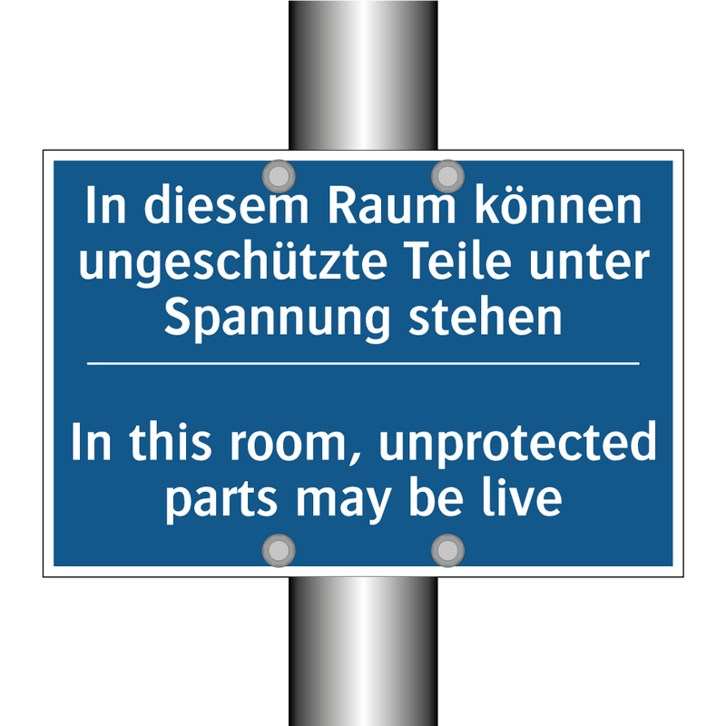 In diesem Raum können ungeschützte /.../ - In this room, unprotected parts /.../