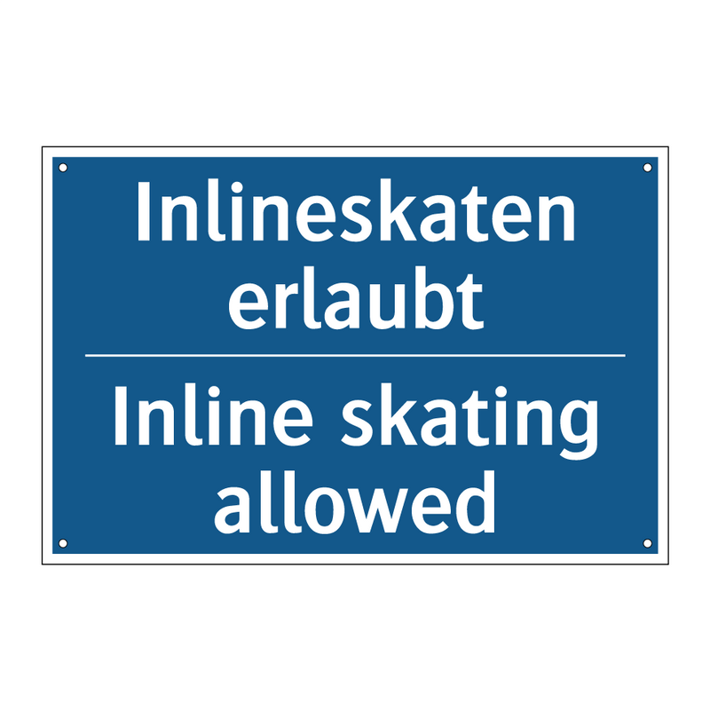 Inlineskaten erlaubt - Inline skating allowed