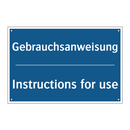 Gebrauchsanweisung - Instructions for use
