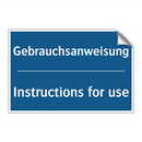 Gebrauchsanweisung - Instructions for use
