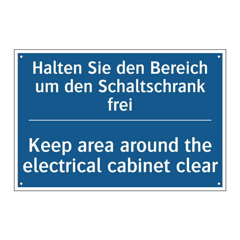 Halten Sie den Bereich um den /.../ - Keep area around the electrical /.../
