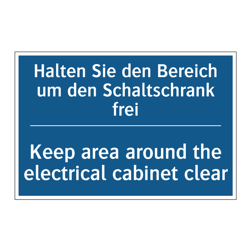 Halten Sie den Bereich um den /.../ - Keep area around the electrical /.../
