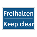 Freihalten - Keep clear
