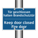 Tür geschlossen halten Brandschutztür/.../ - Keep door closed Fire door