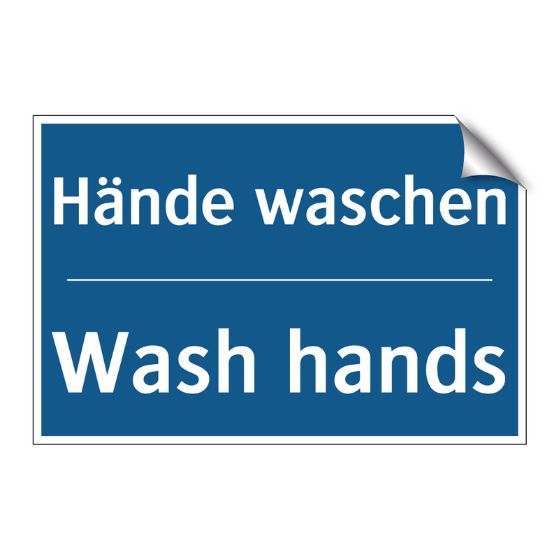 Hände waschen - Wash hands