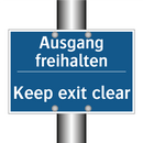 Ausgang freihalten - Keep exit clear