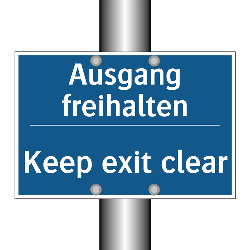 Ausgang freihalten - Keep exit clear
