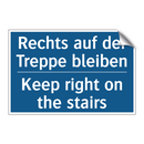 Rechts auf der Treppe bleiben - Keep right on the stairs