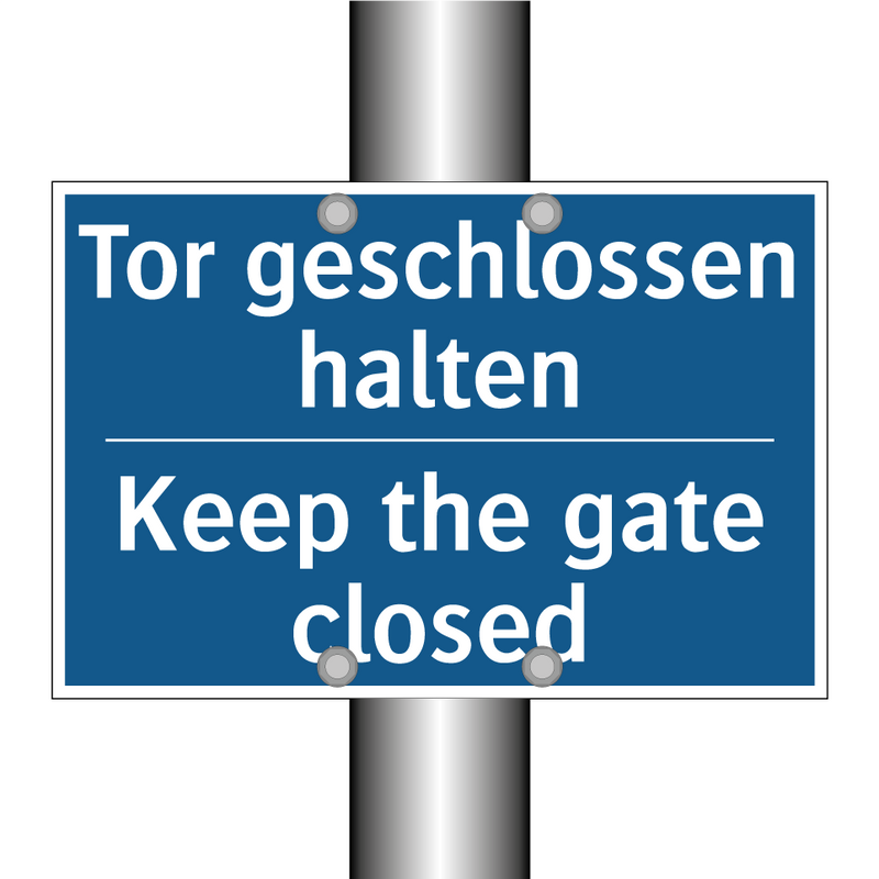 Tor geschlossen halten - Keep the gate closed