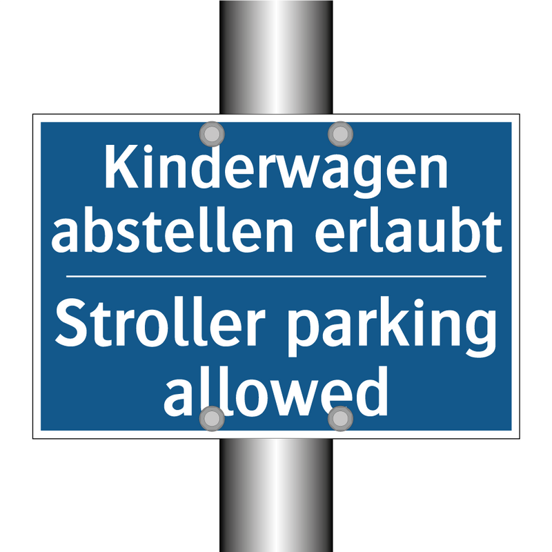 Kinderwagen abstellen erlaubt - Stroller parking allowed