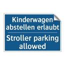 Kinderwagen abstellen erlaubt - Stroller parking allowed