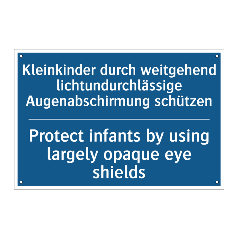 Kleinkinder durch weitgehend lichtundurchlässige /.../ - Protect infants by using largely /.../