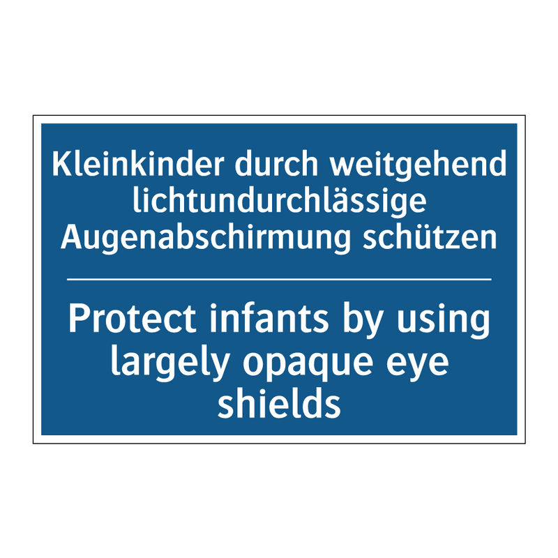 Kleinkinder durch weitgehend lichtundurchlässige /.../ - Protect infants by using largely /.../