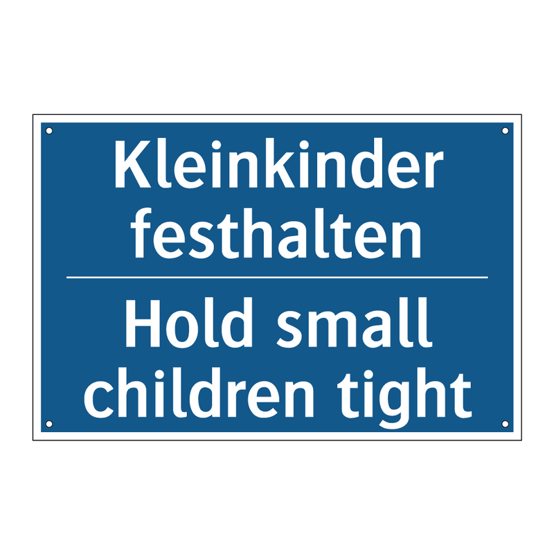 Kleinkinder festhalten - Hold small children tight