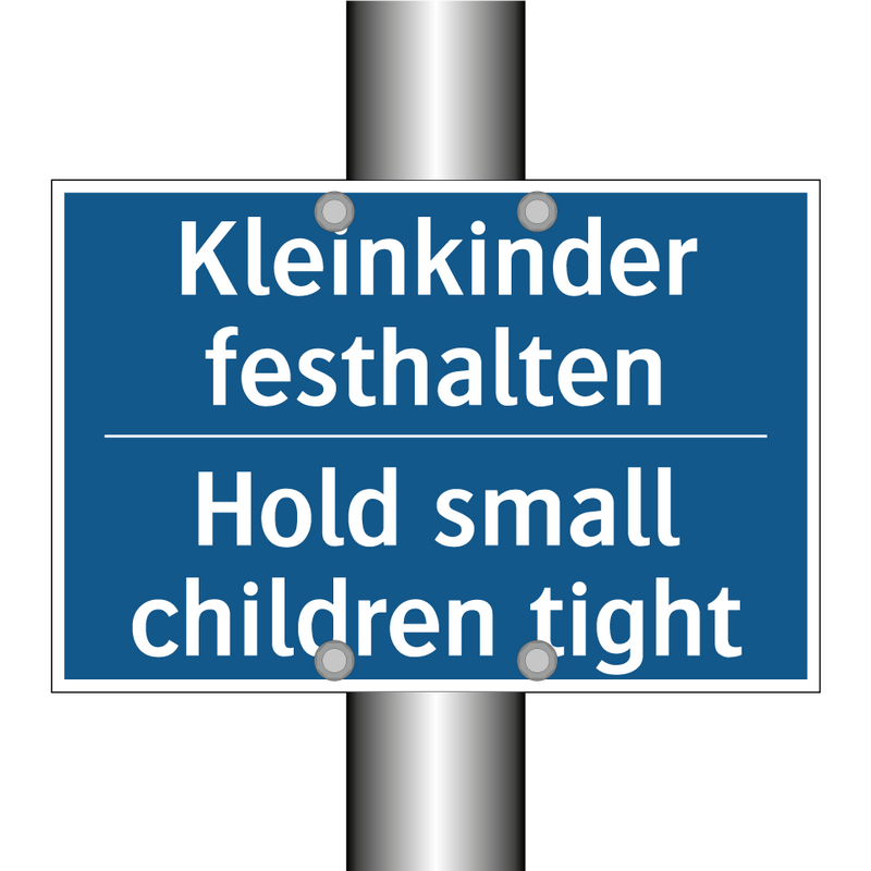 Kleinkinder festhalten - Hold small children tight
