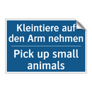 Kleintiere auf den Arm nehmen - Pick up small animals