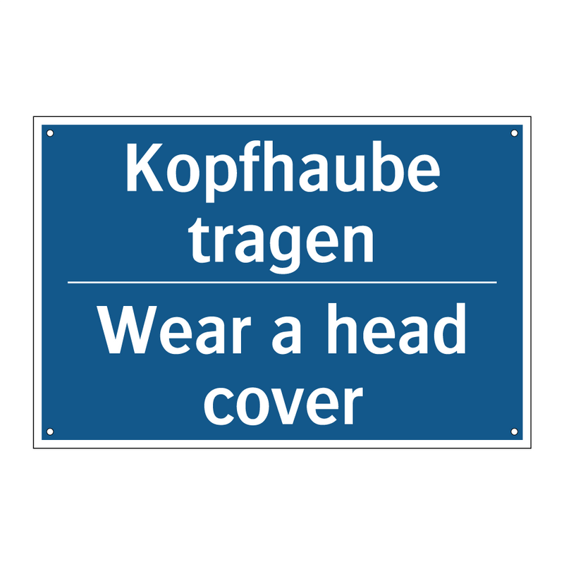 Kopfhaube tragen - Wear a head cover