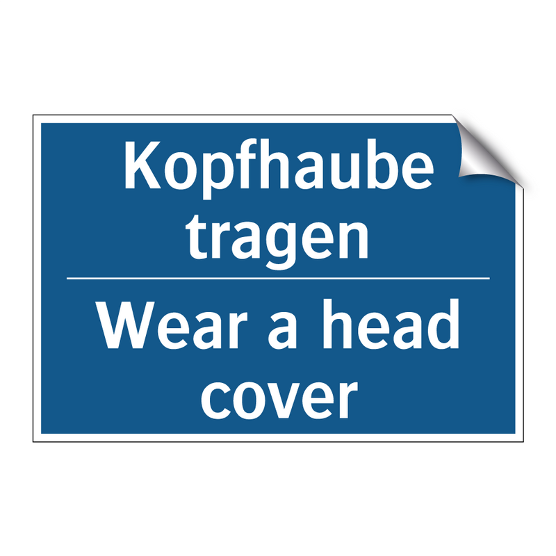 Kopfhaube tragen - Wear a head cover