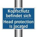 Kopfschutz befindet sich - Head protection is located