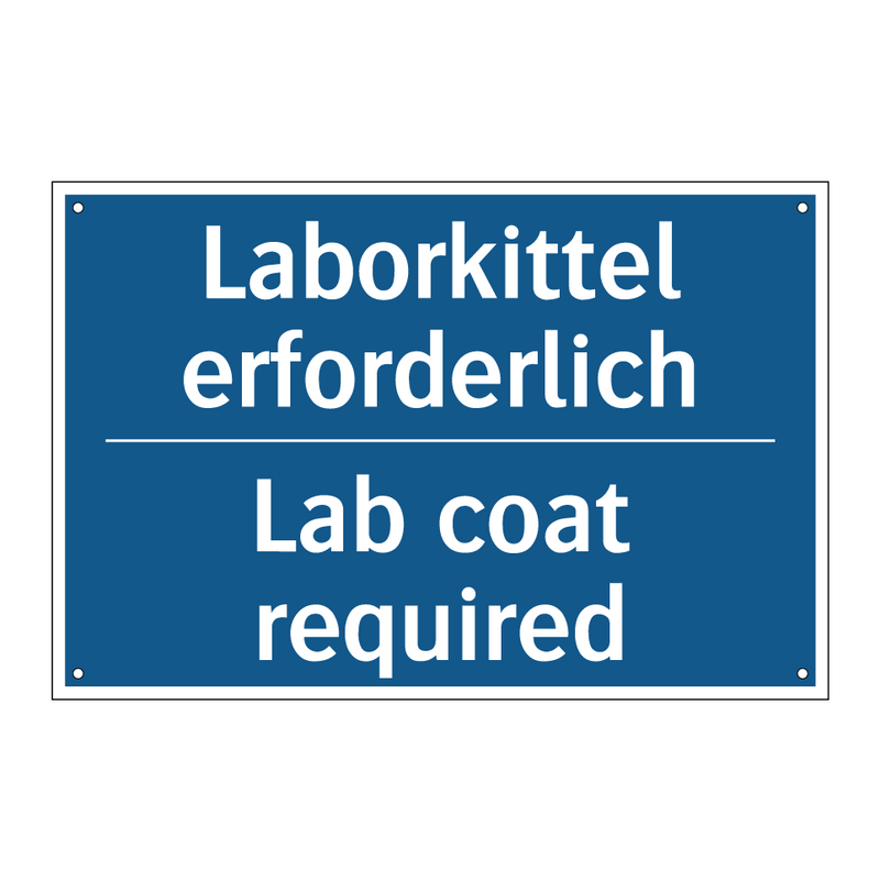 Laborkittel erforderlich - Lab coat required