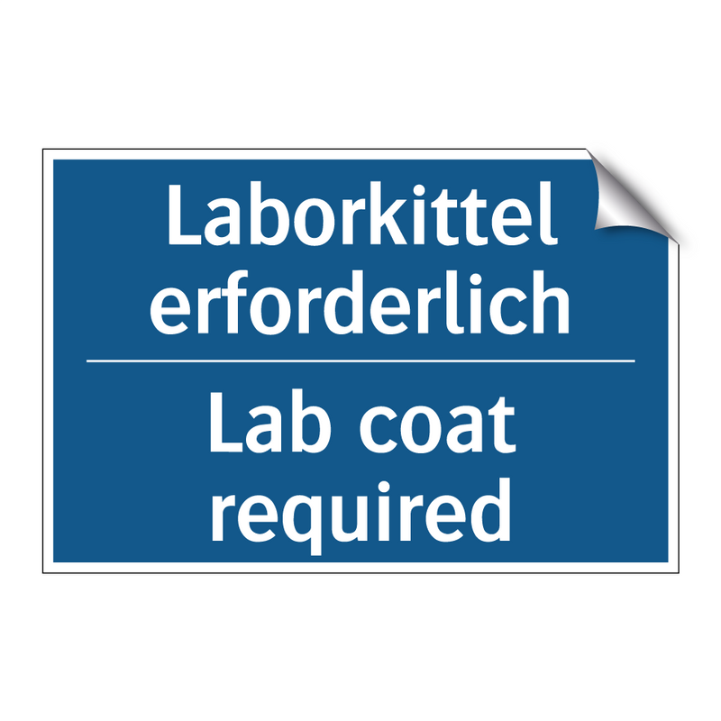 Laborkittel erforderlich - Lab coat required