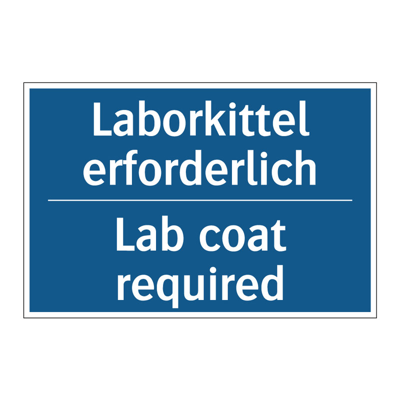 Laborkittel erforderlich - Lab coat required