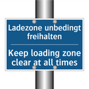 Ladezone unbedingt freihalten - Keep loading zone clear at all /.../