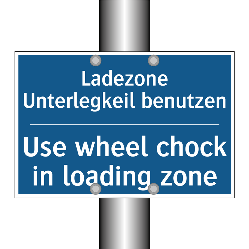 Ladezone Unterlegkeil benutzen - Use wheel chock in loading zone/.../
