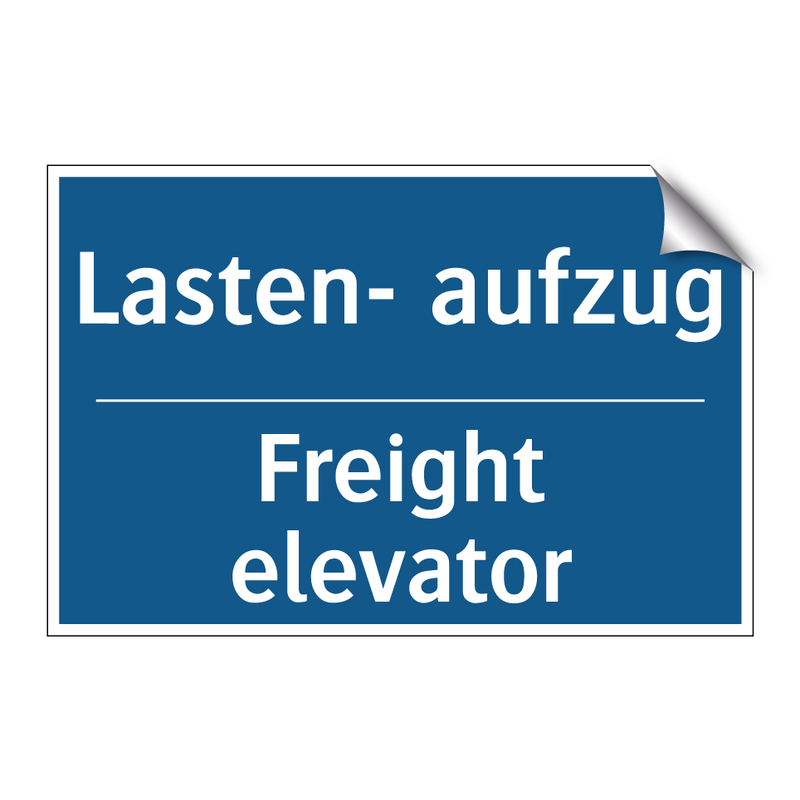 Lasten- aufzug - Freight elevator