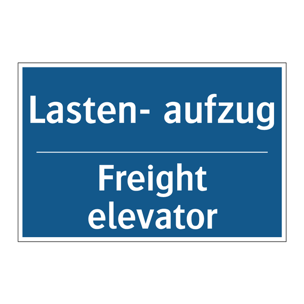 Lasten- aufzug - Freight elevator