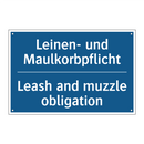 Leinen- und Maulkorbpflicht - Leash and muzzle obligation
