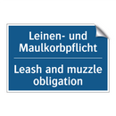 Leinen- und Maulkorbpflicht - Leash and muzzle obligation