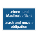 Leinen- und Maulkorbpflicht - Leash and muzzle obligation