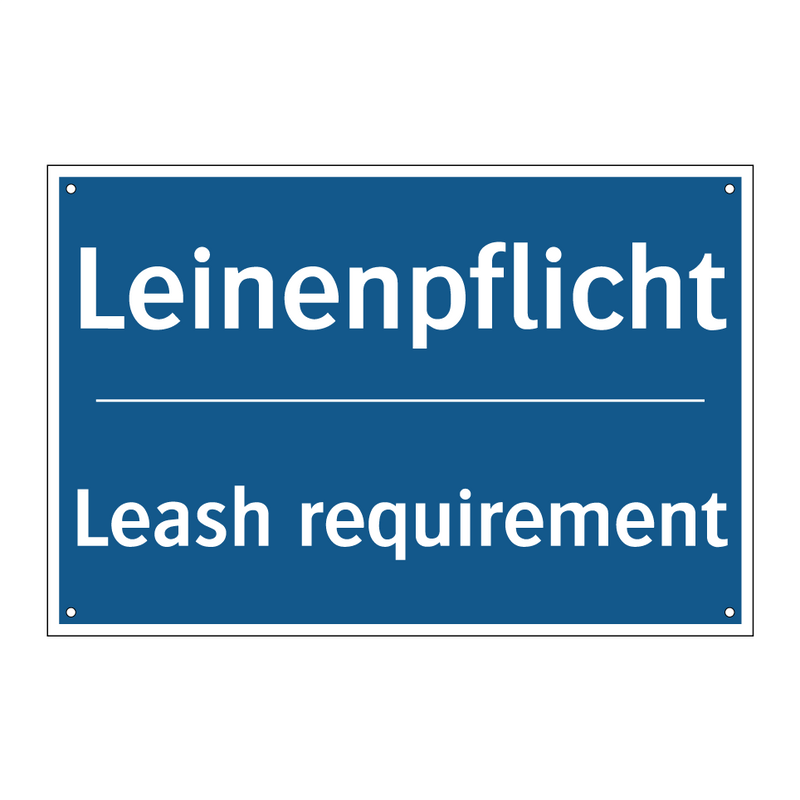 Leinenpflicht - Leash requirement