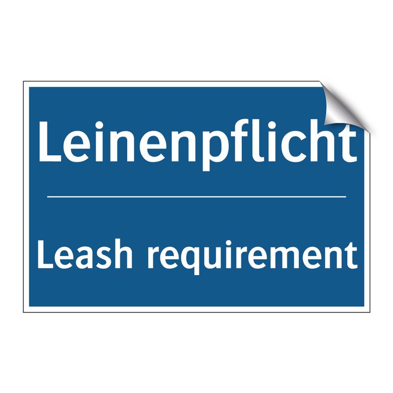 Leinenpflicht - Leash requirement