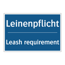 Leinenpflicht - Leash requirement