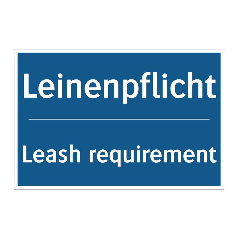 Leinenpflicht - Leash requirement